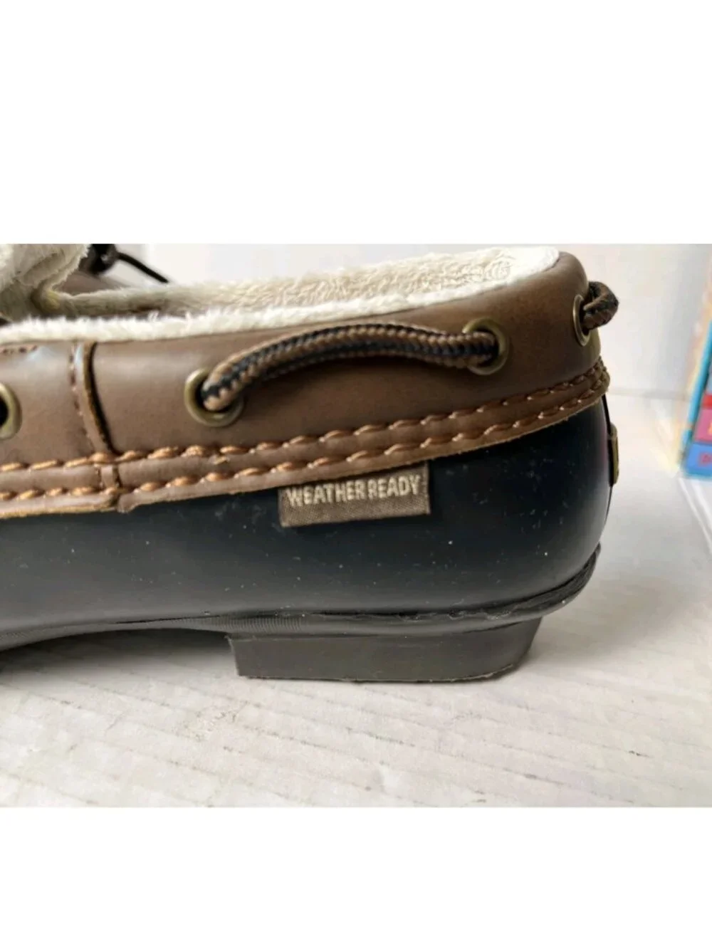 JBU by Jambu Gwen Duck Shoes Women 10 Black Brown Faux Fur Lined